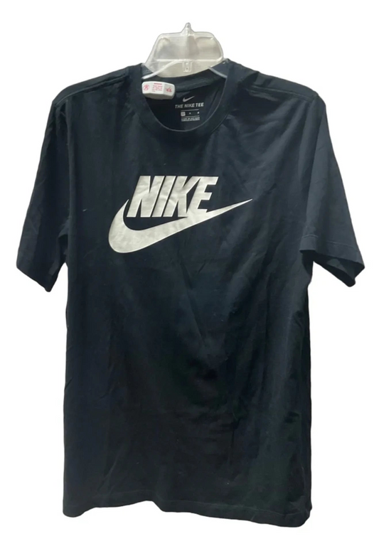 Athletic Top Short Sleeve By Nike In Black, Size: L