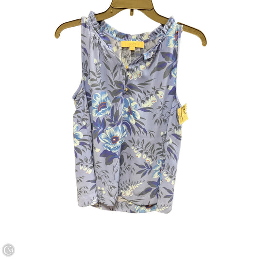 Top Sleeveless By Loft In Blue, Size: S