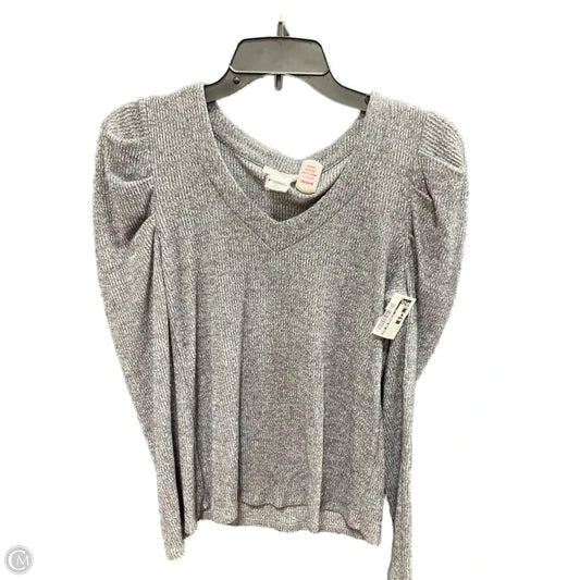 Top Long Sleeve By For The Republic In Grey, Size: S