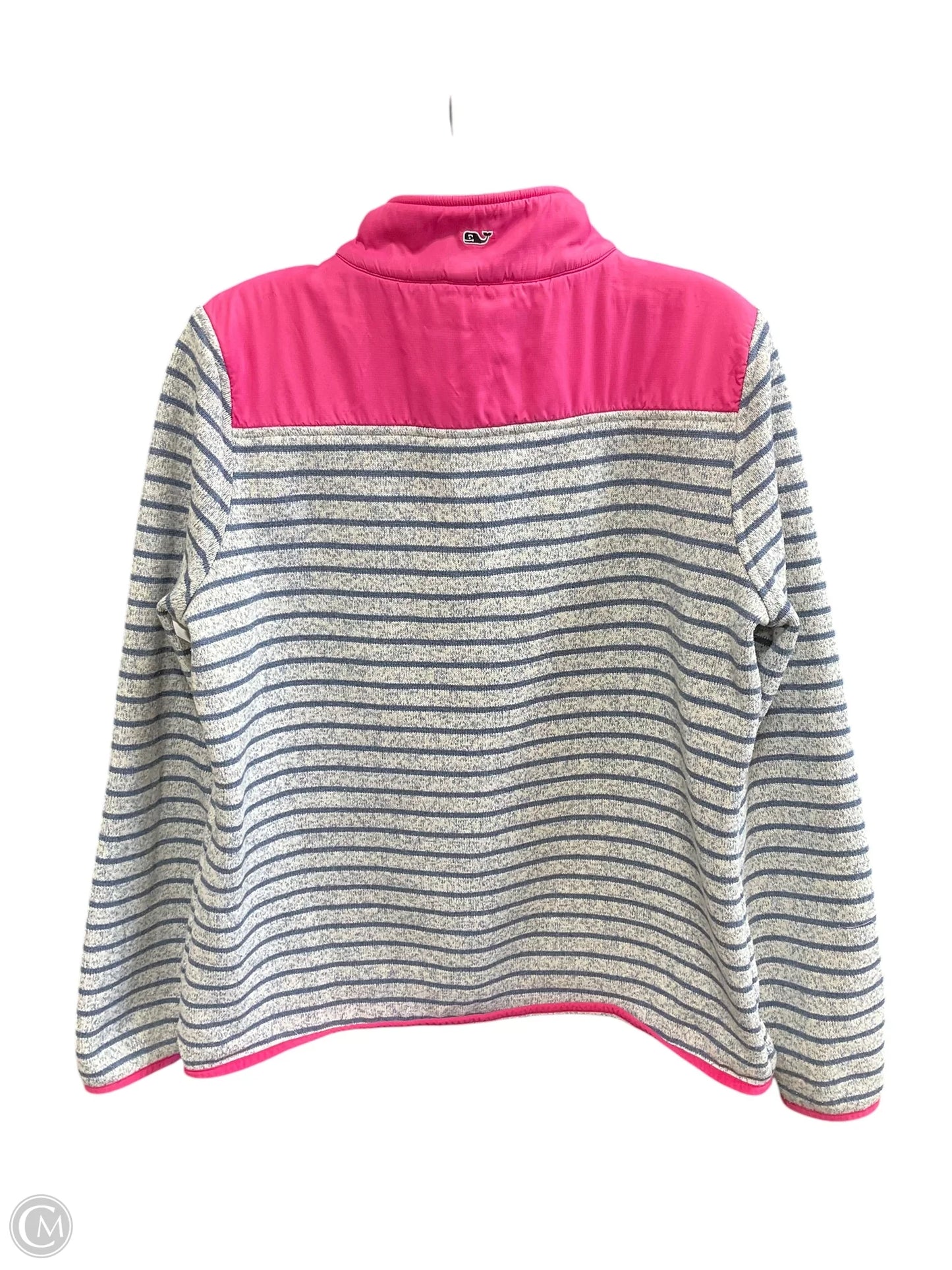 Sweatshirt Collar By Vineyard Vines In Striped Pattern, Size: L