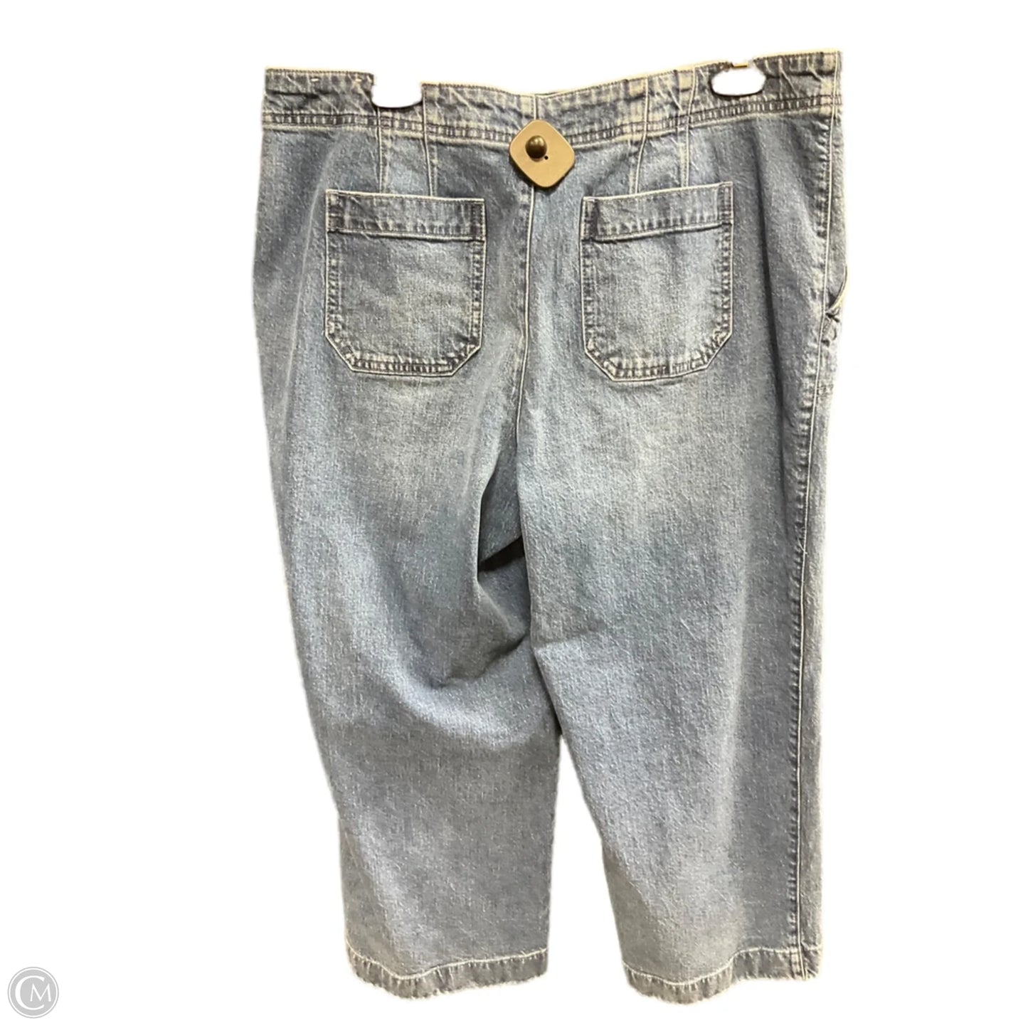 Jeans Cropped By Talbots In Blue Denim, Size: 14