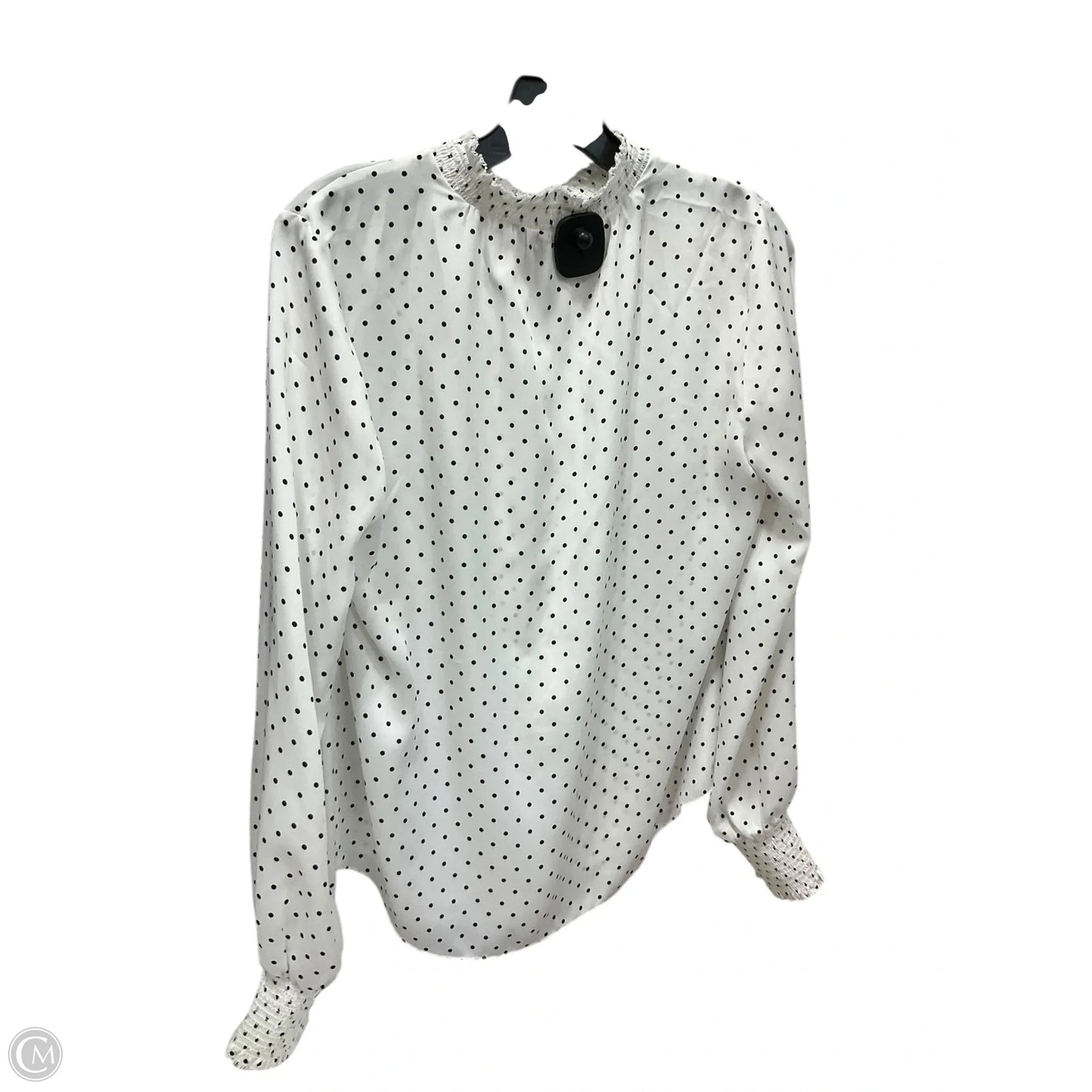 Top Long Sleeve By White House Black Market In Polkadot Pattern, Size: 10