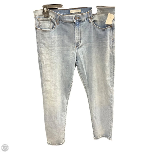 Jeans Skinny By Banana Republic In Blue Denim, Size: 16