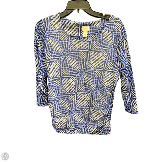 Top Long Sleeve By Chicos In Blue, Size: L
