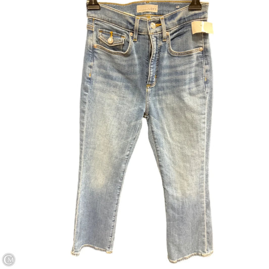 Jeans Straight By Loft In Blue Denim, Size: 0