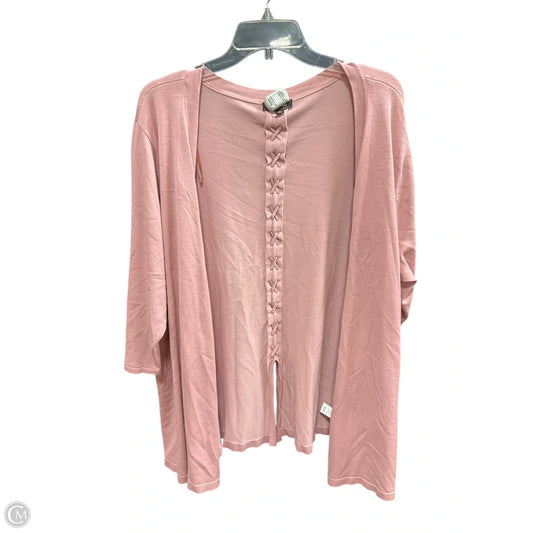 Cardigan By Clothes Mentor In Pink, Size: 3x