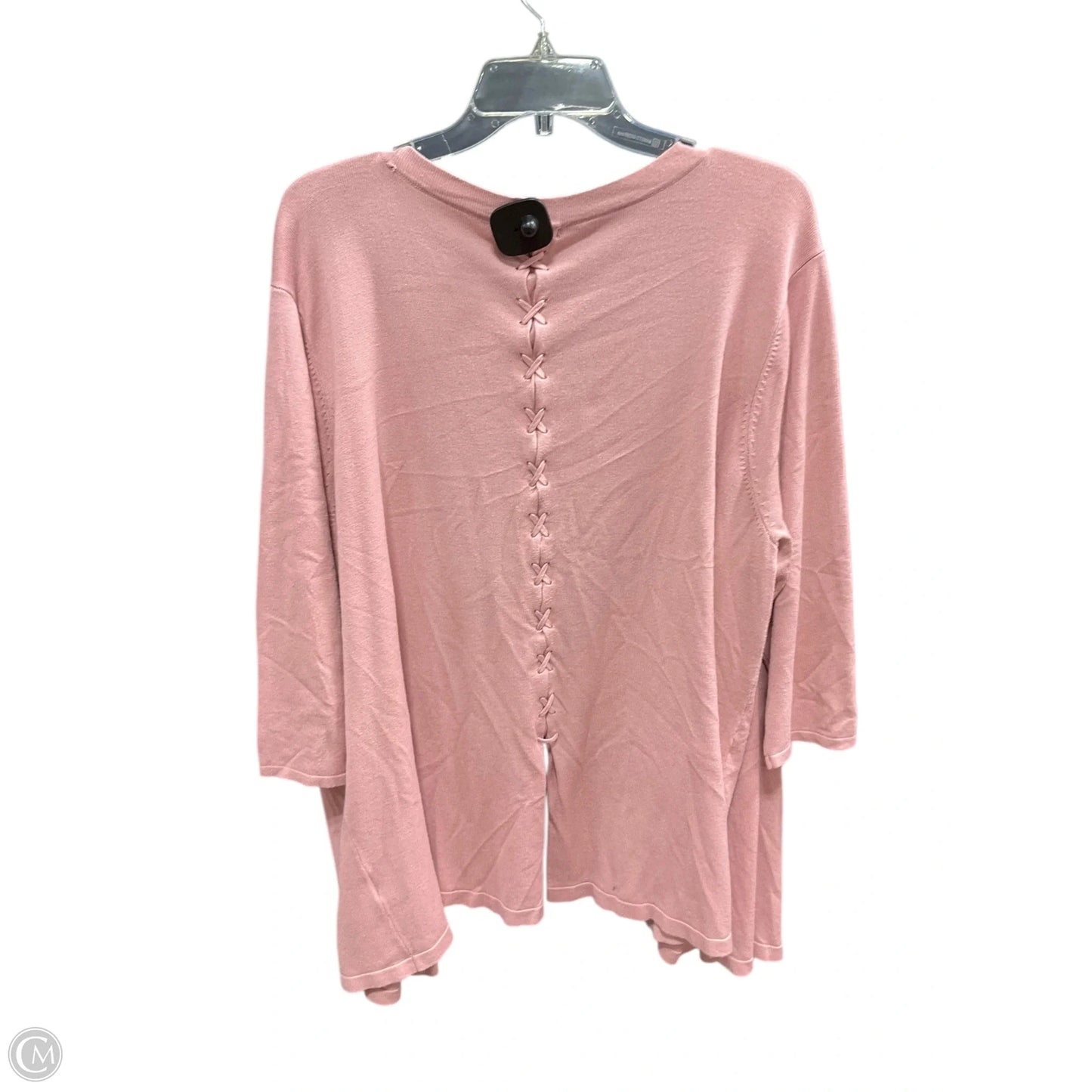 Cardigan By Clothes Mentor In Pink, Size: 3x