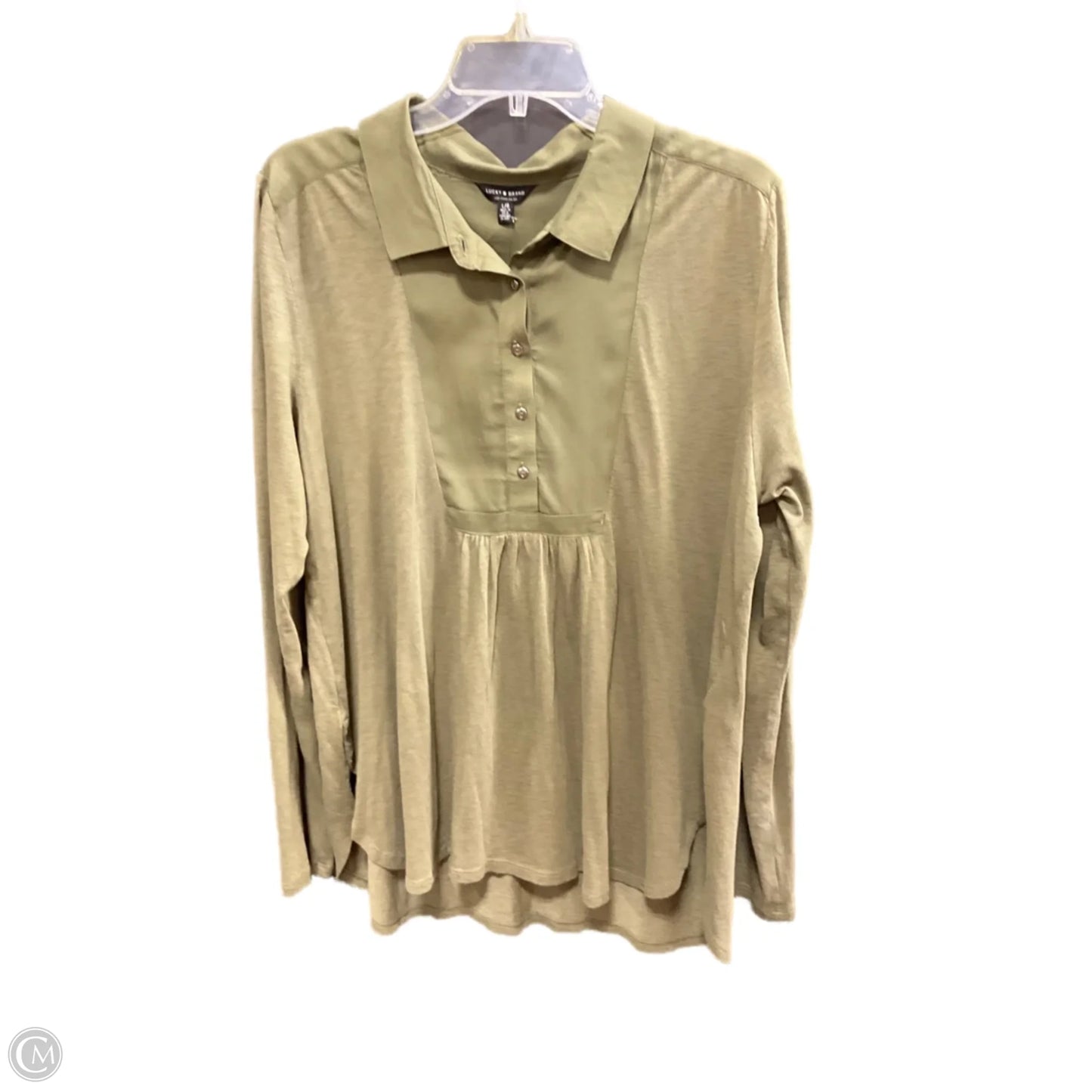 Top Long Sleeve By Lucky Brand In Green, Size: L