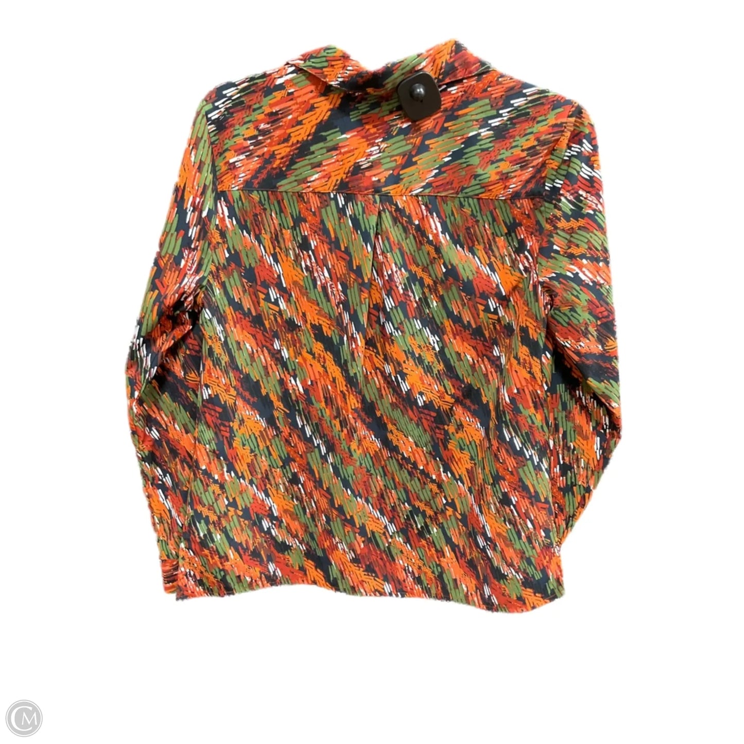 Blouse Long Sleeve By Notations In Orange & Red, Size: S