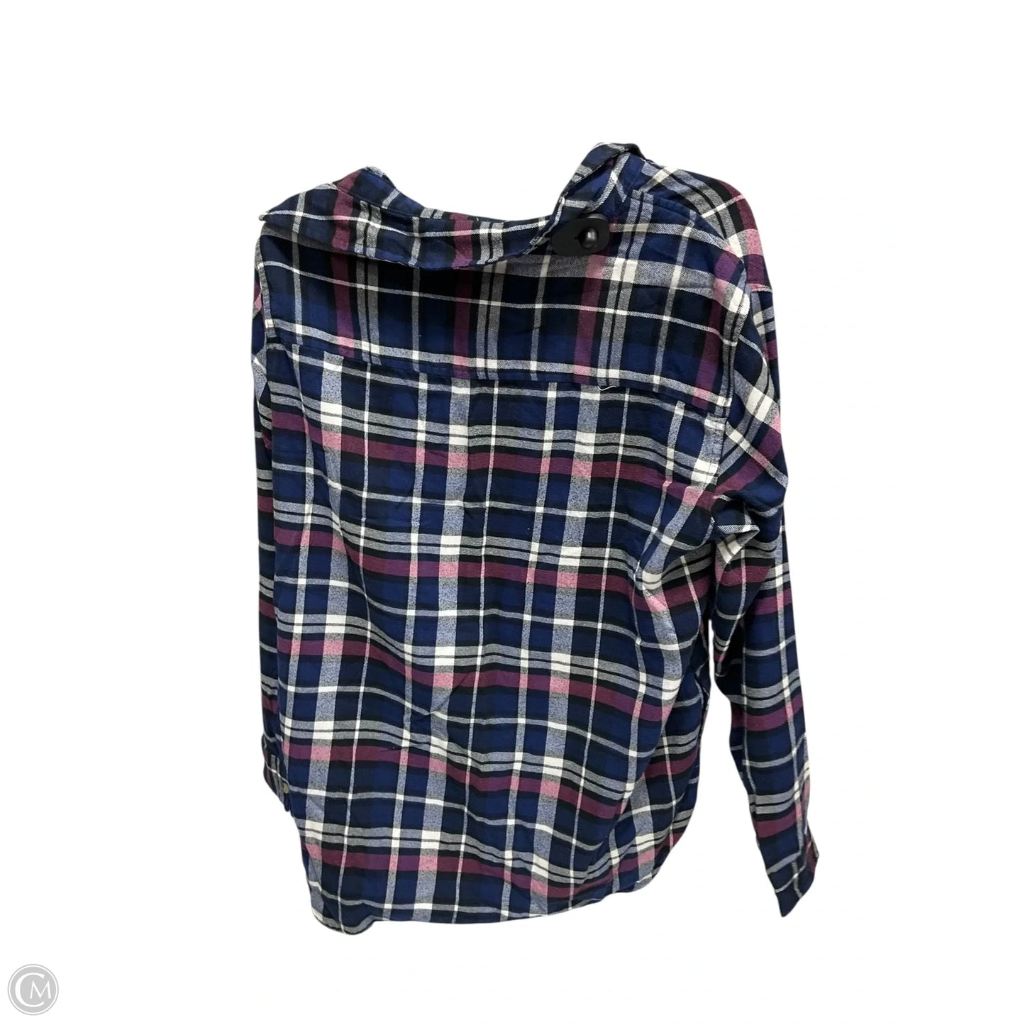 Blouse Long Sleeve By Jachs Girlfirend In Blue & Pink, Size: L