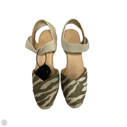 Sandals Heels Wedge By Alex Marie In Animal Print, Size: 9.5