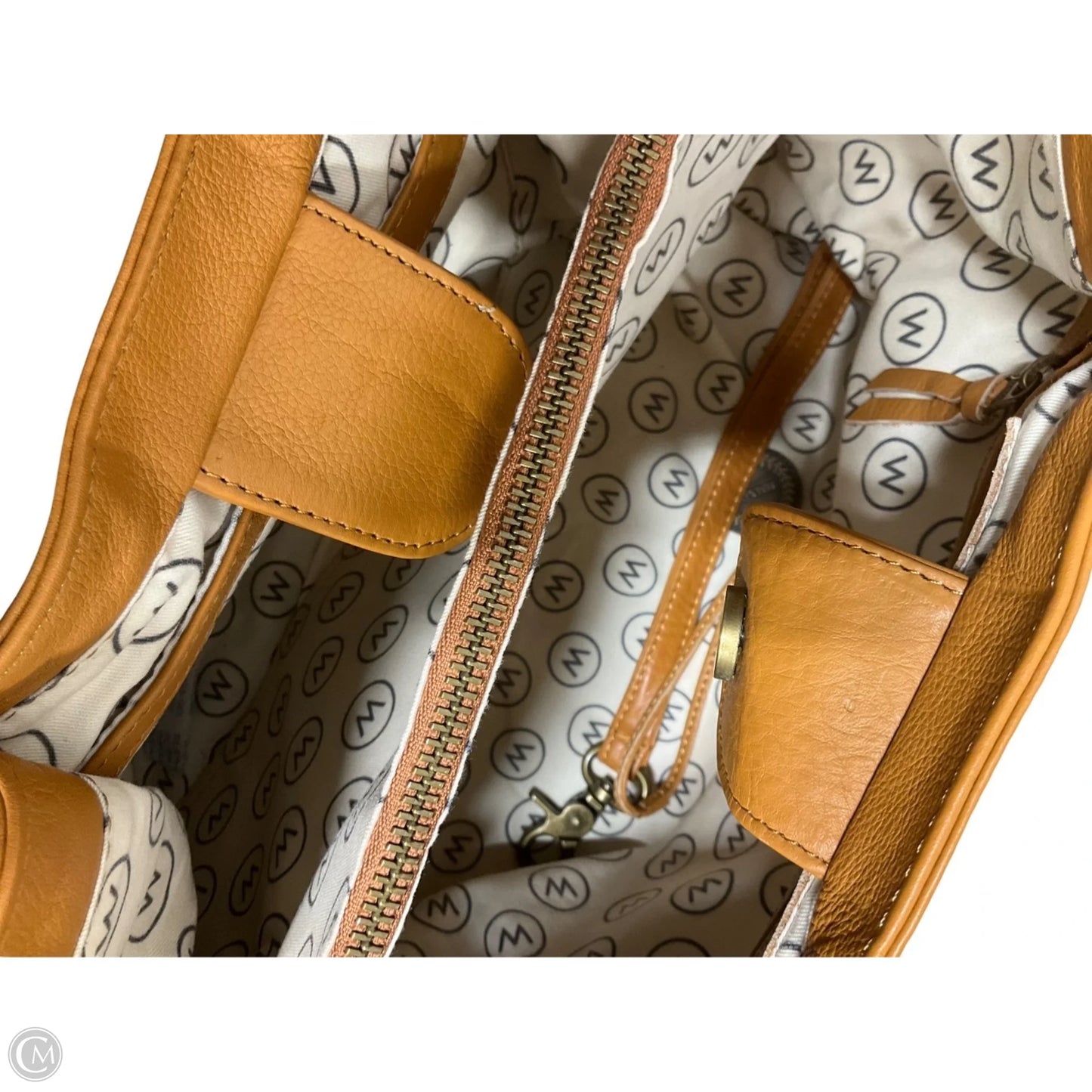 Handbag Leather By Cma, Size: Medium