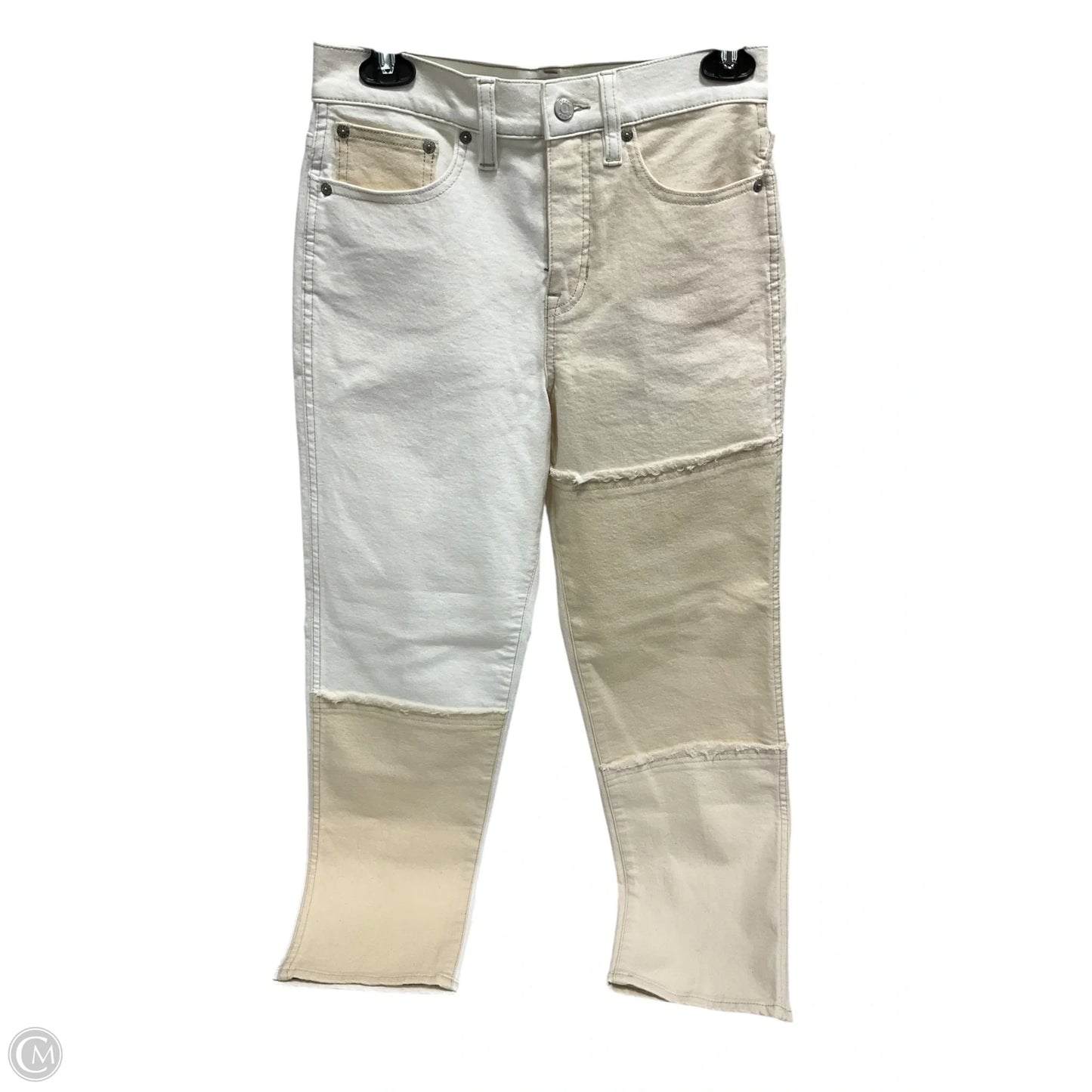 Jeans Straight By J. Crew In Cream, Size: 2