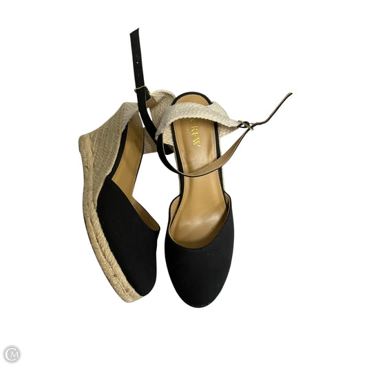 Sandals Heels Wedge By J. Crew In Black, Size: 8