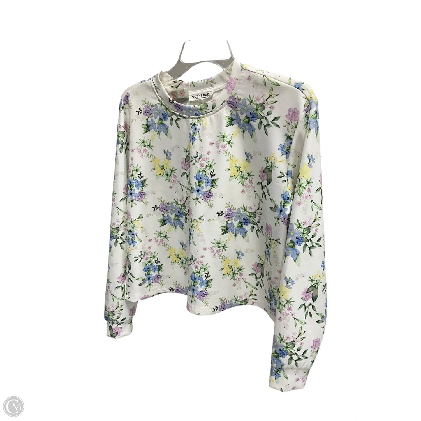 Top Long Sleeve By Workshop In Floral Print, Size: Xs