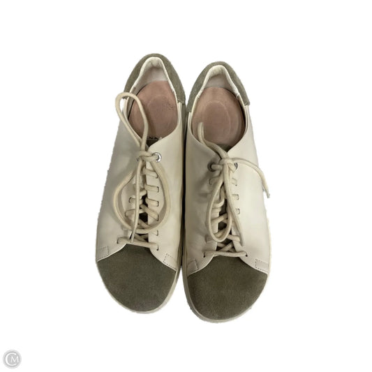 Shoes Sneakers By Birkenstock In Cream & Green, Size: 9