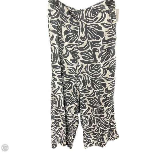 Pants Linen By Nicole By Nicole Miller In Black & Cream, Size: M