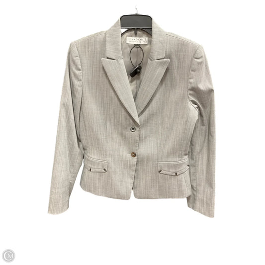 Blazer By Tahari By Arthur Levine In Grey, Size: 8