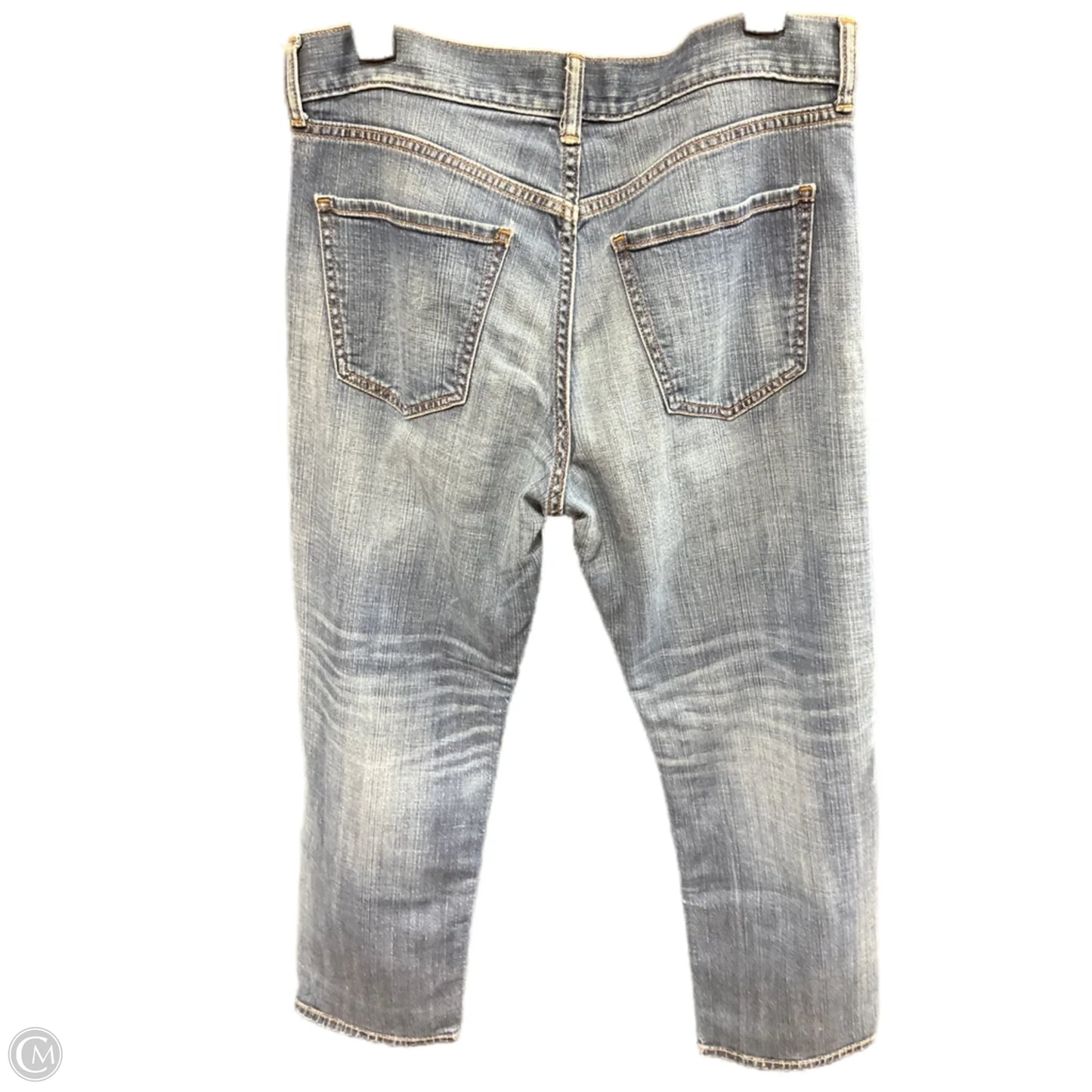 Jeans Straight By Banana Republic In Blue Denim, Size: 8