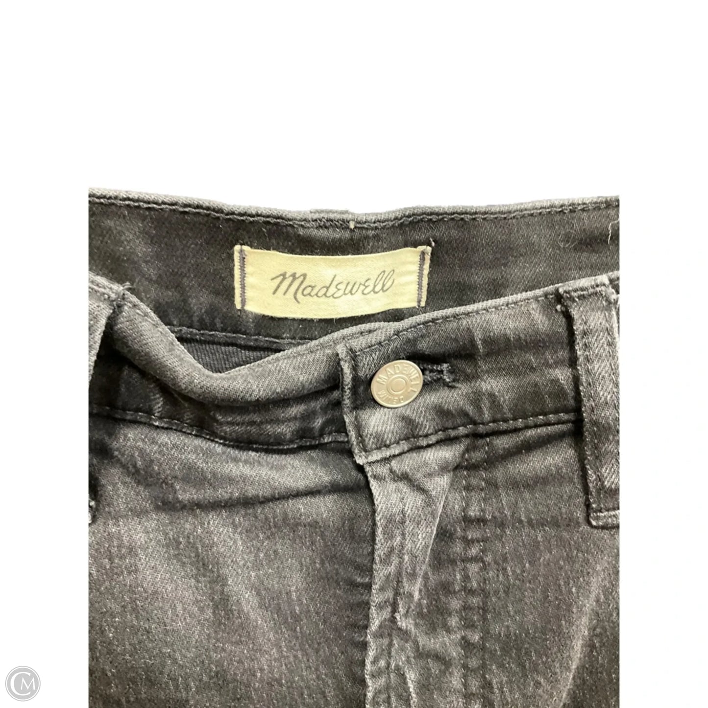 Jeans Straight By Madewell In Black Denim, Size: 14