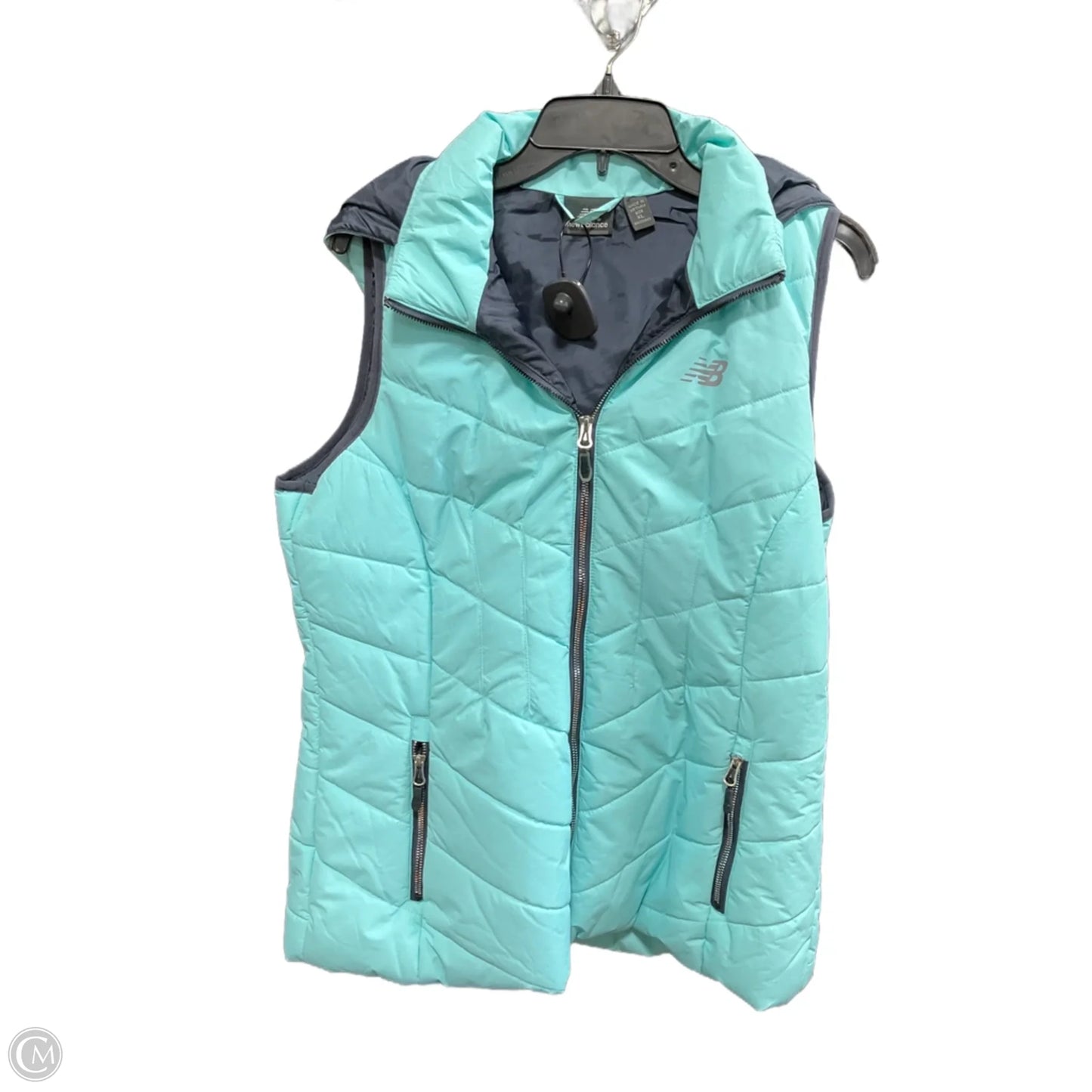Vest Puffer & Quilted By New Balance In Teal, Size: Xl
