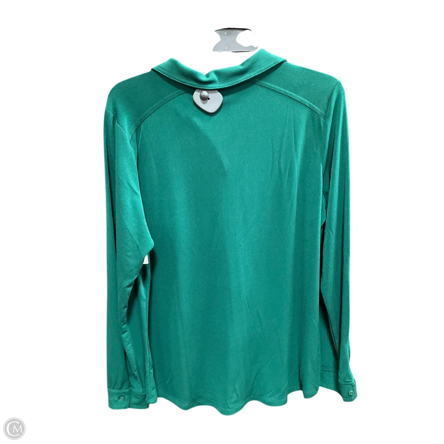 Blouse Long Sleeve By Adrianna Papell In Green, Size: L