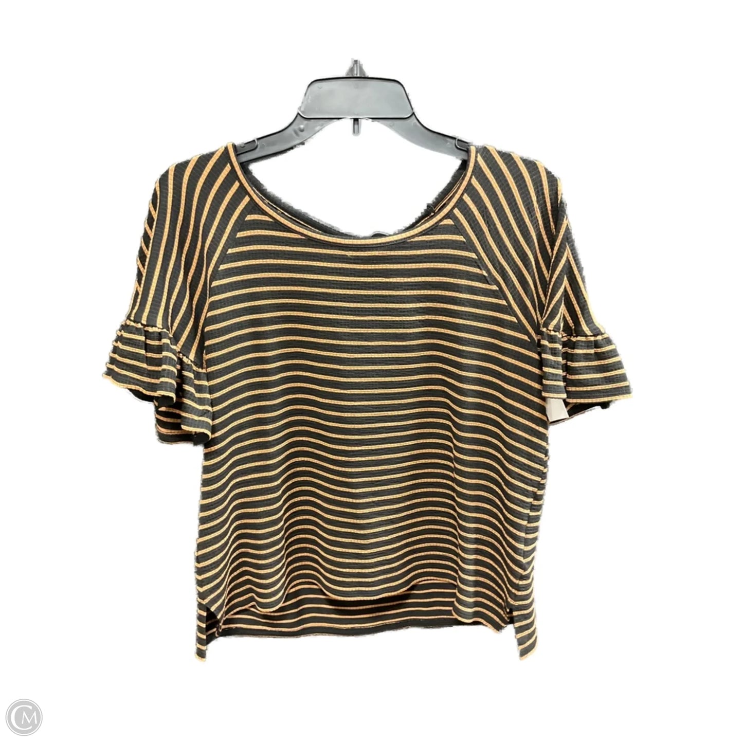 Top Short Sleeve By Max Studio In Striped Pattern, Size: S