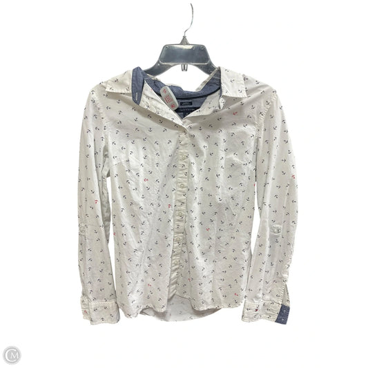 Blouse Long Sleeve By Tommy Hilfiger In White, Size: M