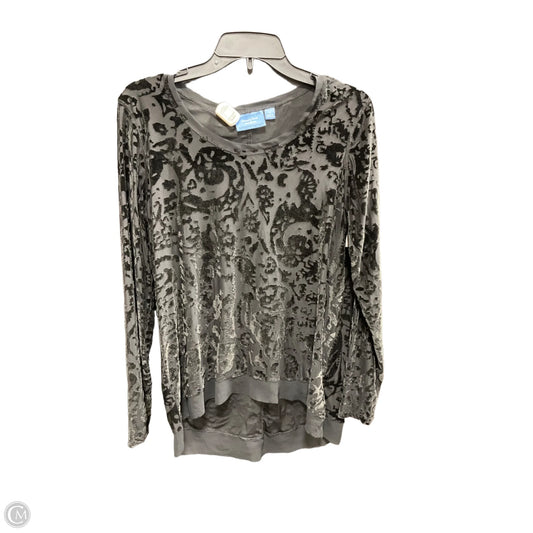 Top Long Sleeve By Simply Vera In Black, Size: L
