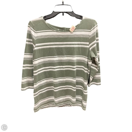 Top 3/4 Sleeve By Talbots In Striped Pattern, Size: Lp