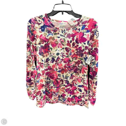 Top Long Sleeve By Talbots In Floral Print, Size: Lp