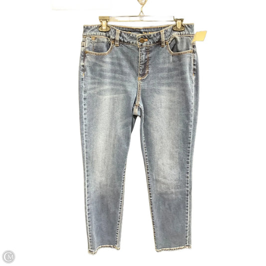 Jeans Straight By Talbots In Blue Denim, Size: 10p