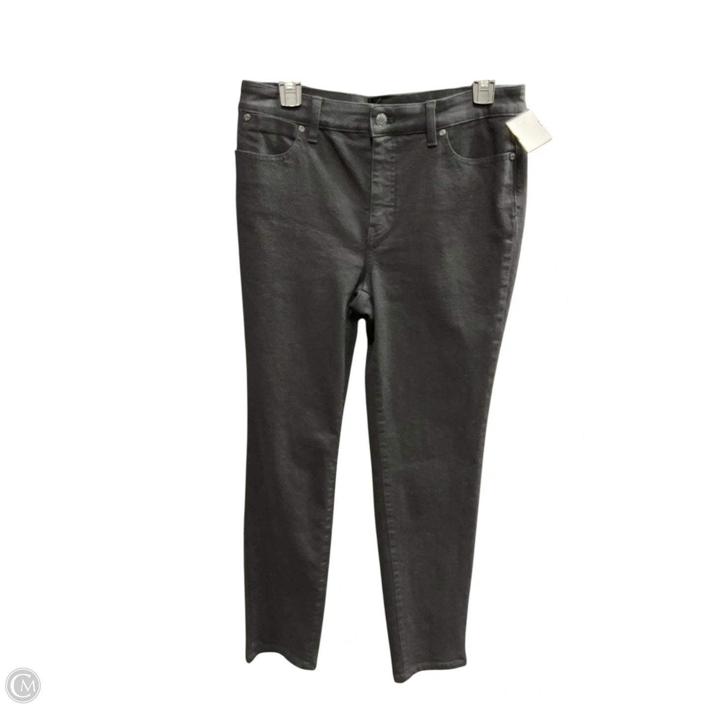 Jeans Straight By Talbots In Black Denim, Size: 8
