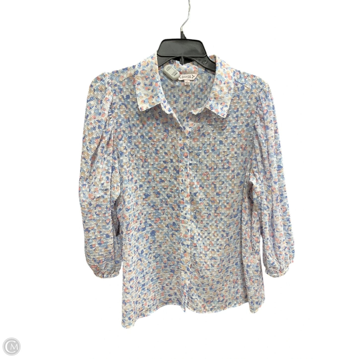 Blouse 3/4 Sleeve By Nanette By Nanette Lepore In Multi-colored, Size: L