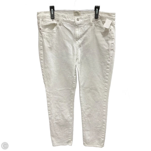 Jeans Boyfriend By J. Crew In White Denim, Size: 16