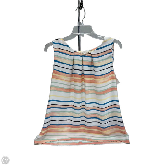 Top Sleeveless By Loft In Striped Pattern, Size: M