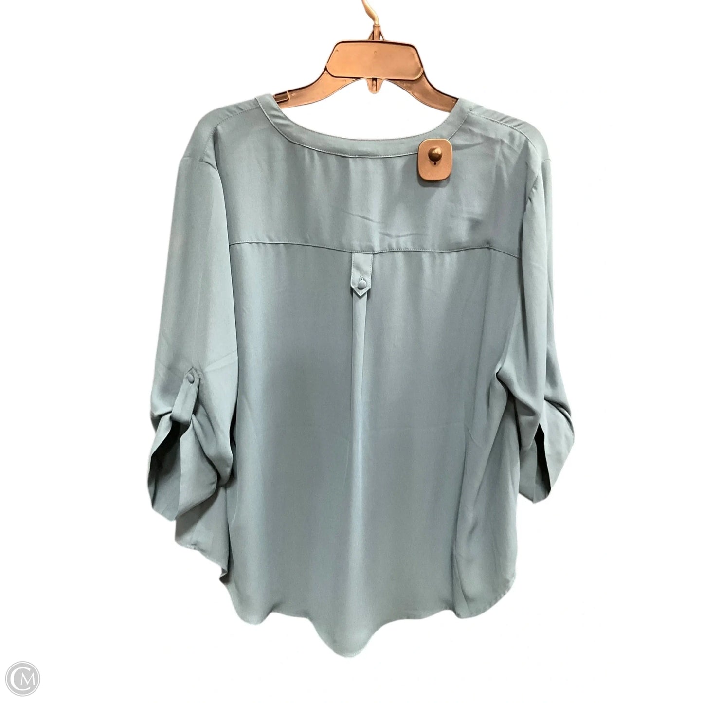 Top 3/4 Sleeve By Torrid In Blue, Size: Xl