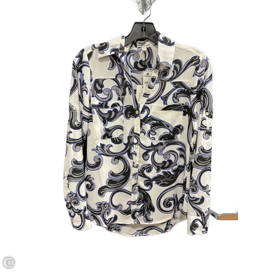 Blouse Long Sleeve By Express In Animal Print, Size: Xs