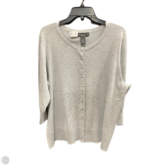 Cardigan By Grace In Grey, Size: 1x