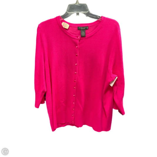 Cardigan By Grace In Pink, Size: 1x