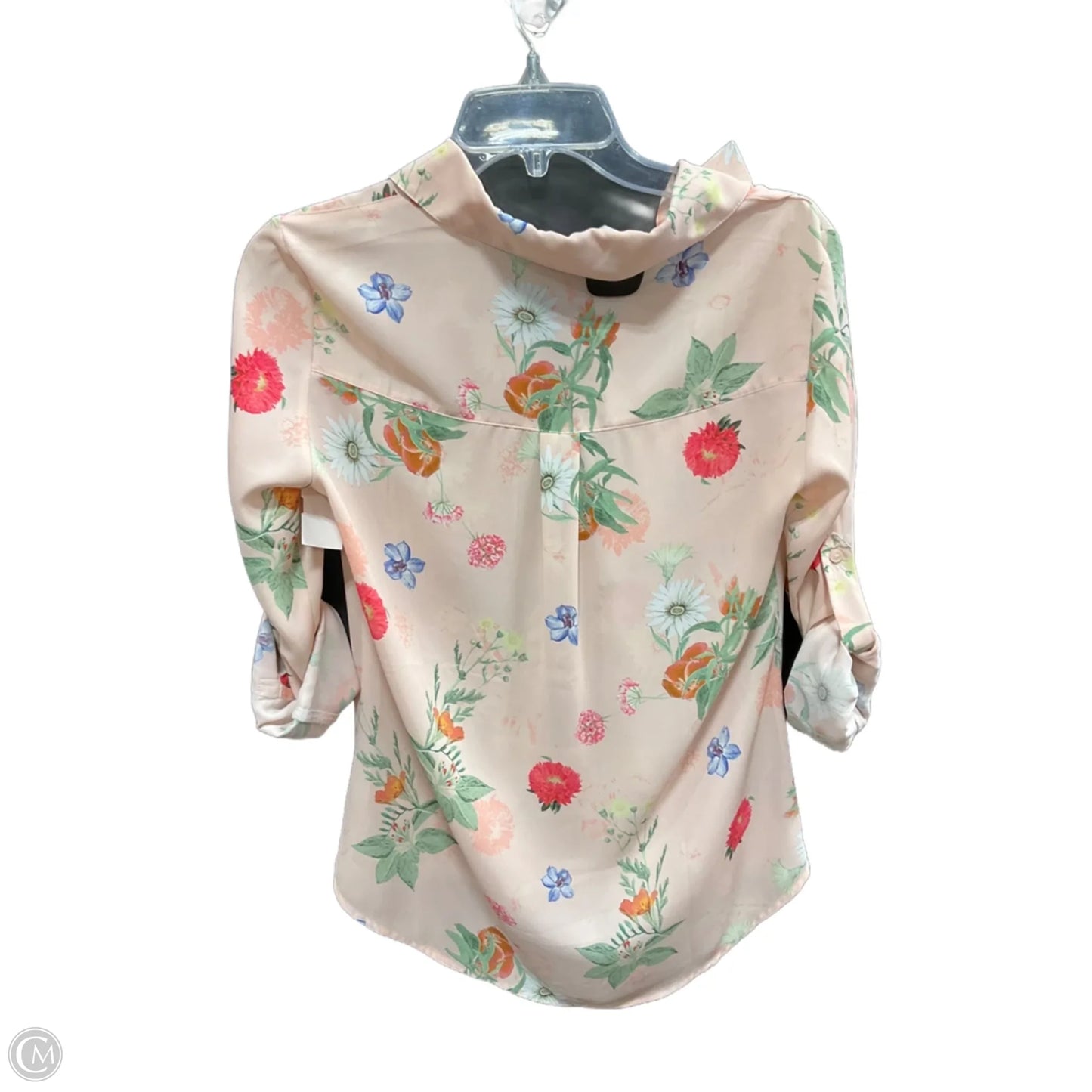 Blouse 3/4 Sleeve By Express In Floral Print, Size: S