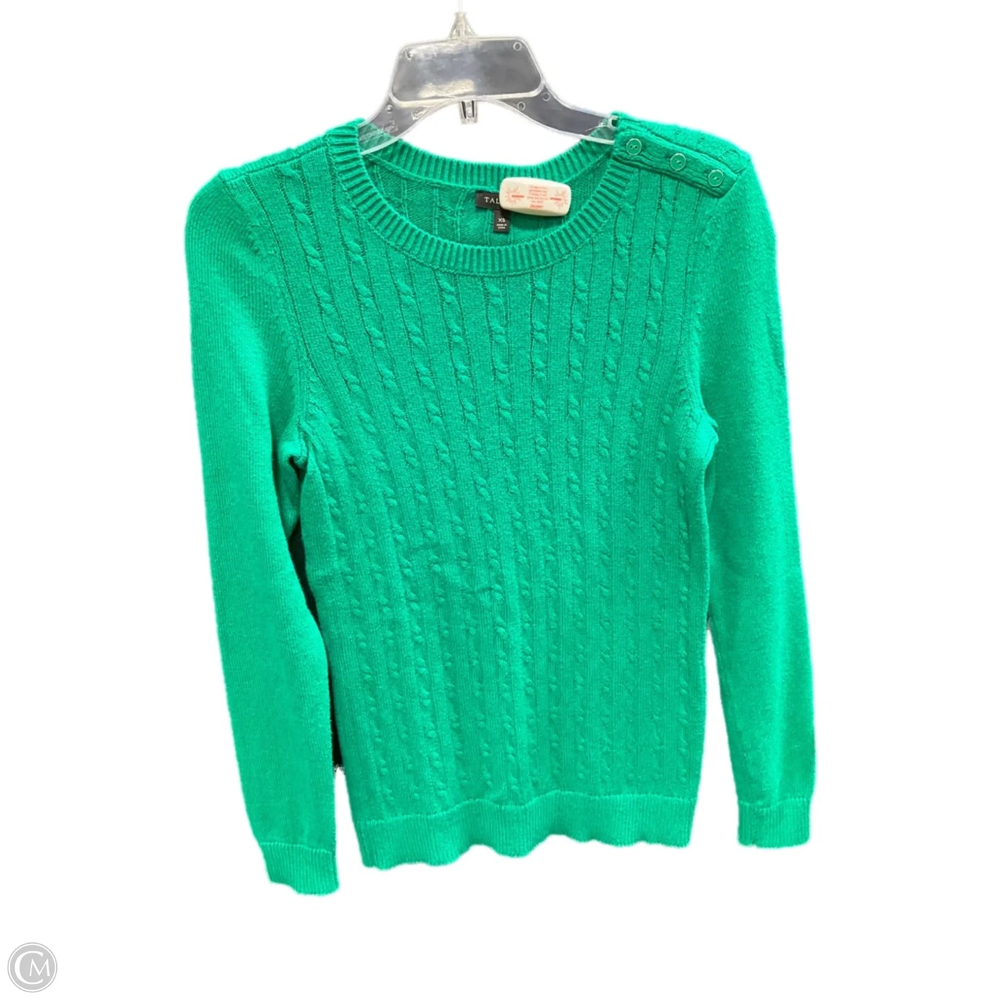 Top Long Sleeve By Talbots In Green, Size: Xs