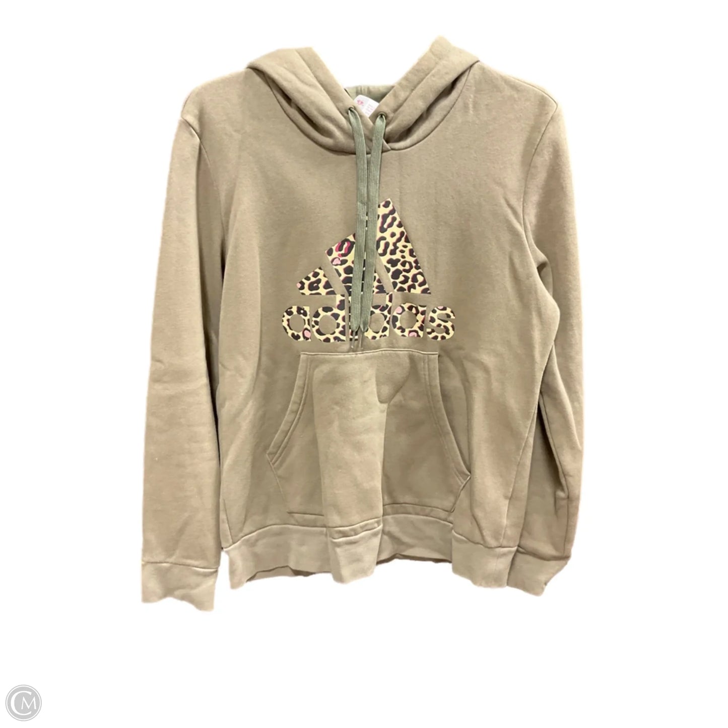 Athletic Sweatshirt Hoodie By Adidas In Green, Size: L