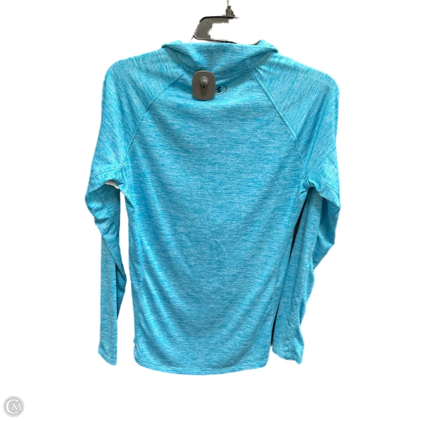 Athletic Top Long Sleeve Collar By Under Armour In Blue, Size: M