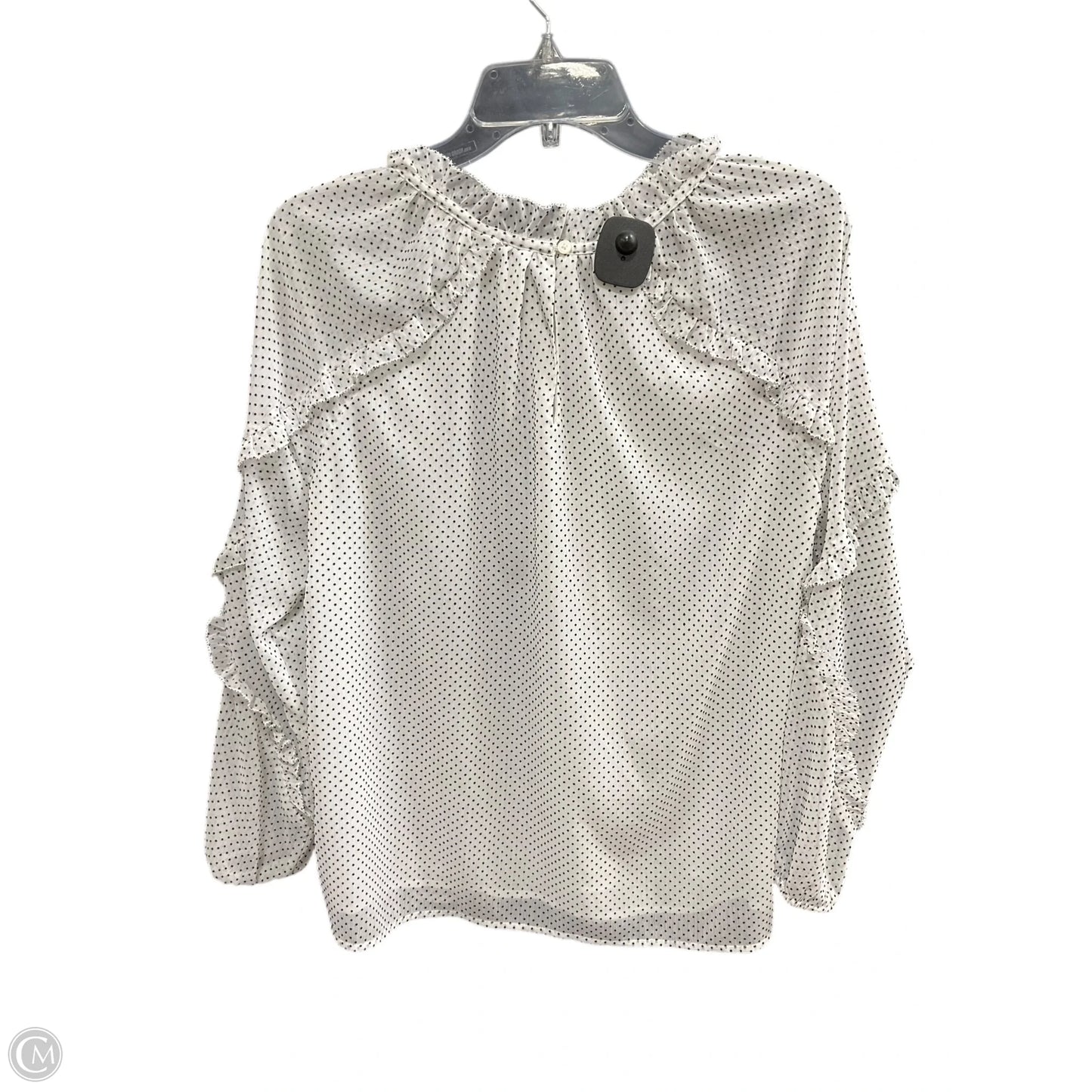 Top Long Sleeve By Loft In Polkadot Pattern, Size: S