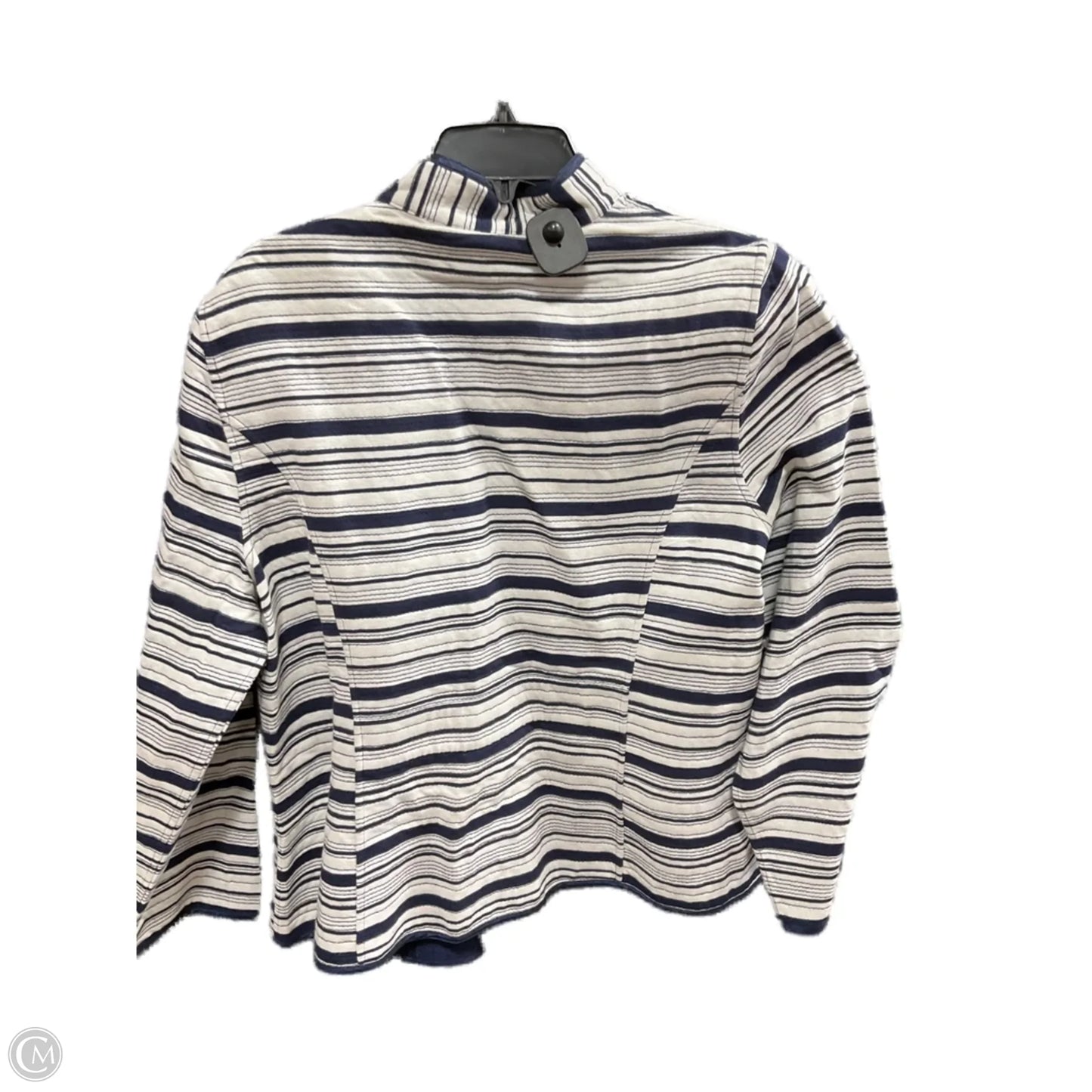 Jacket Other By Chicos In Blue & White, Size: Xl