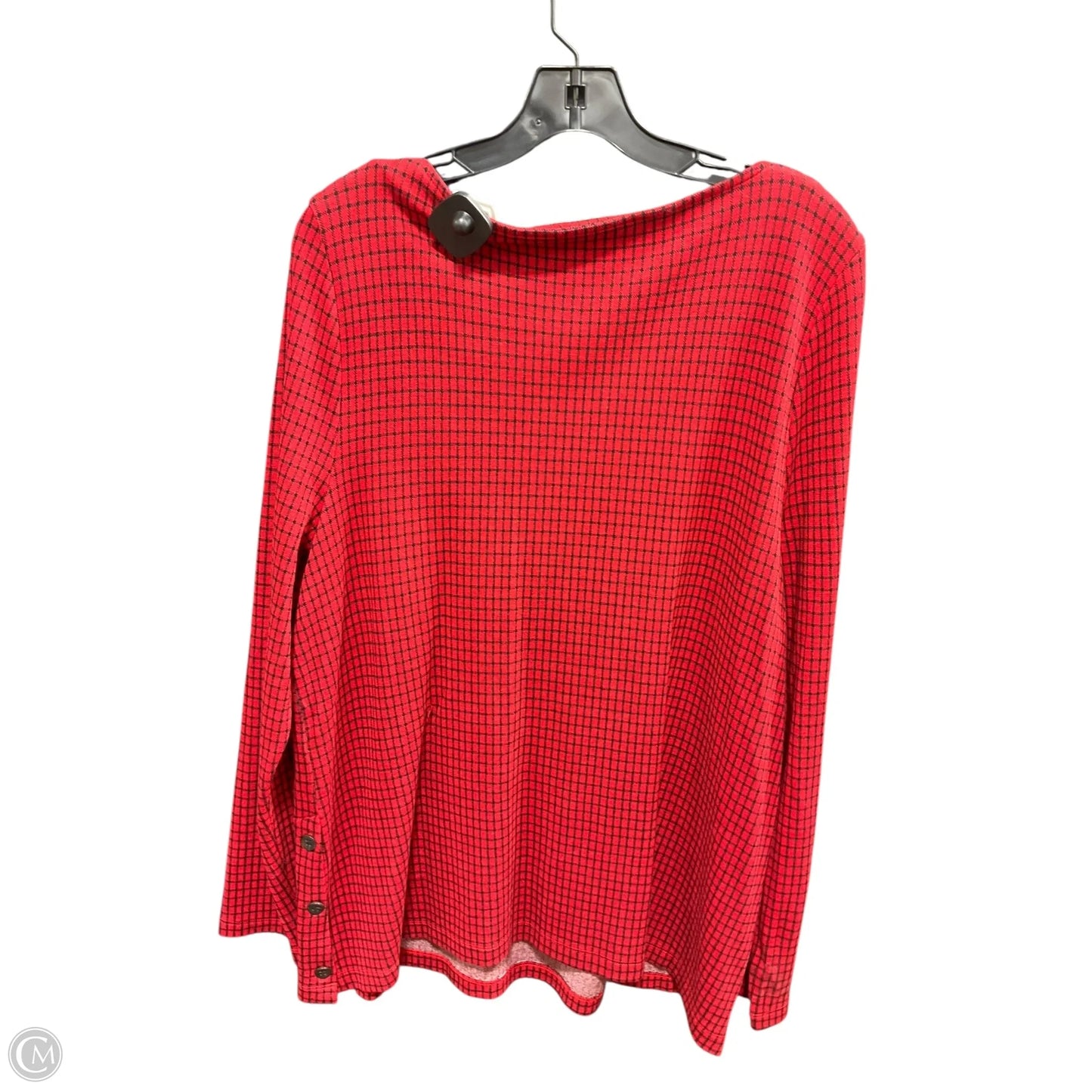 Top Long Sleeve By J. Jill In Plaid Pattern, Size: Xl