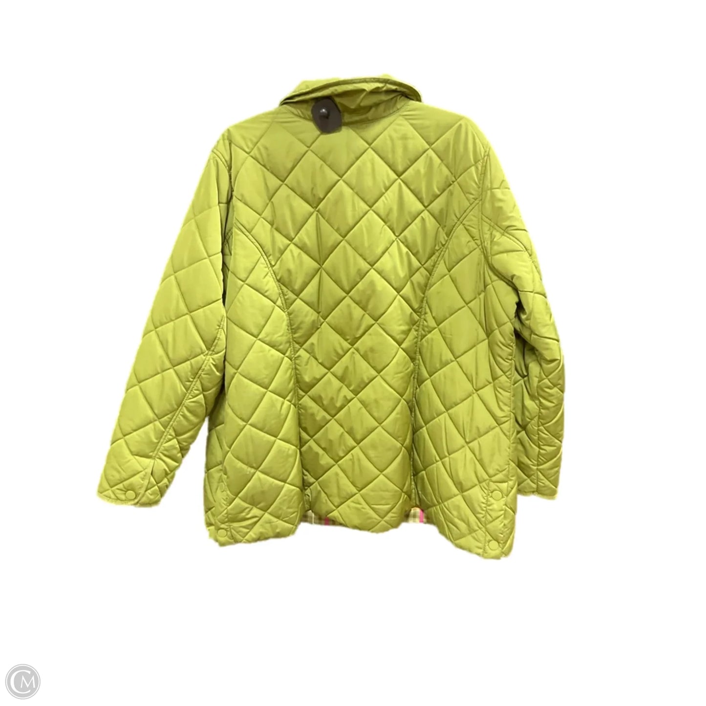 Coat Puffer & Quilted By Isaac Mizrahi Live Qvc In Green, Size: 2x