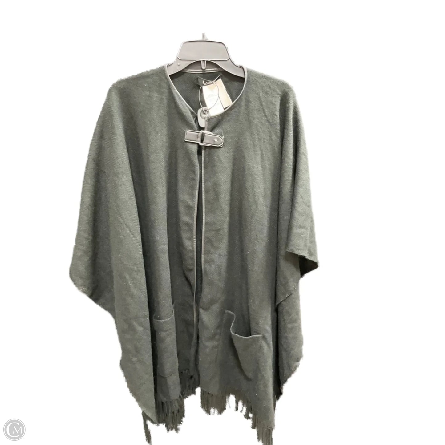 Poncho By Lauren By Ralph Lauren In Black, Size: Osfm