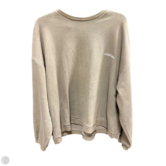 Sweatshirt Crewneck By Cmb In Beige, Size: S